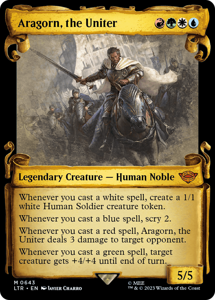 Aragorn, the Uniter (LTR-643) (Showcase) (Scroll) (Foil)