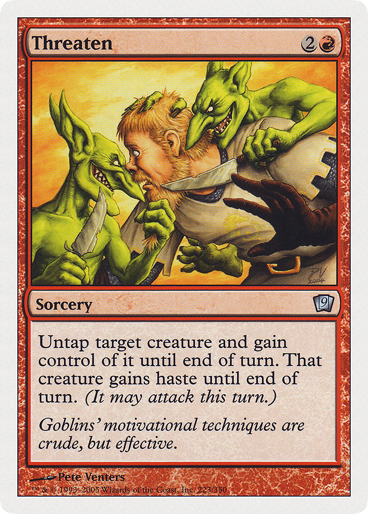 Threaten (9ED-223★) (Foil)