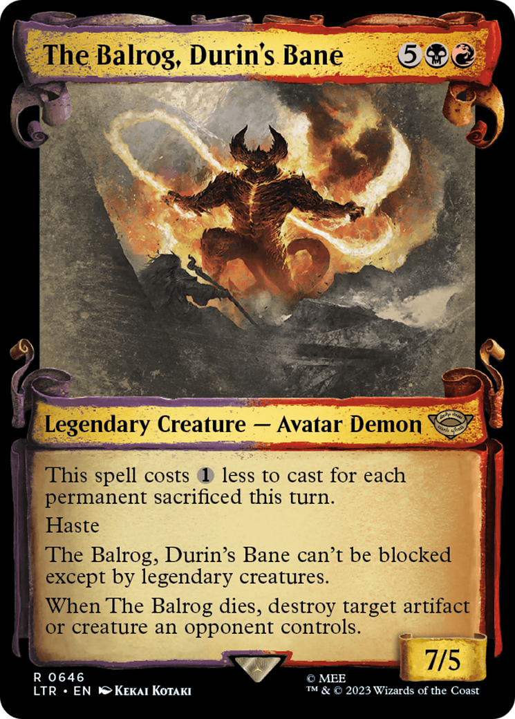 The Balrog, Durin's Bane (LTR-646) (Showcase) (Scroll)