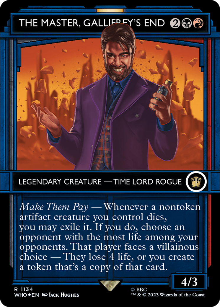 The Master, Gallifrey's End (WHO-1134) (Showcase) (Borderless) (Surge Foil)