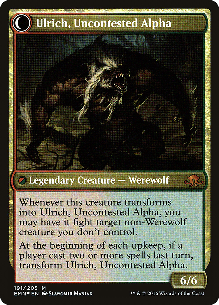 Ulrich of the Krallenhorde // Ulrich, Uncontested Alpha (PRE-191S) (Foil)
