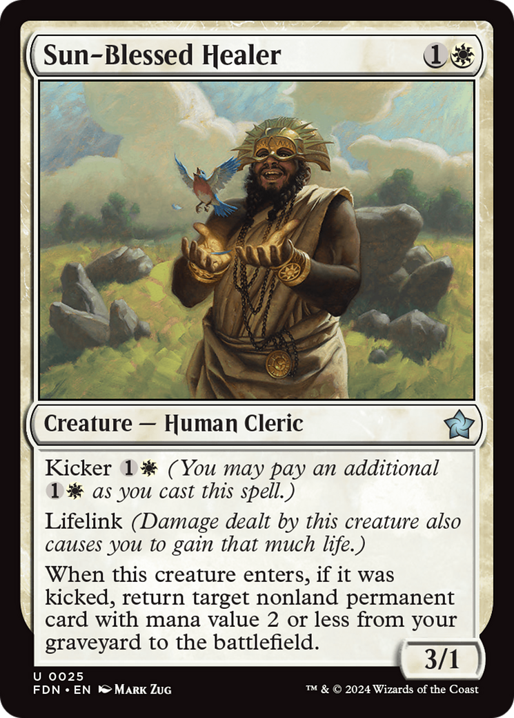 Sun-Blessed Healer (FDN-025) (Foil)