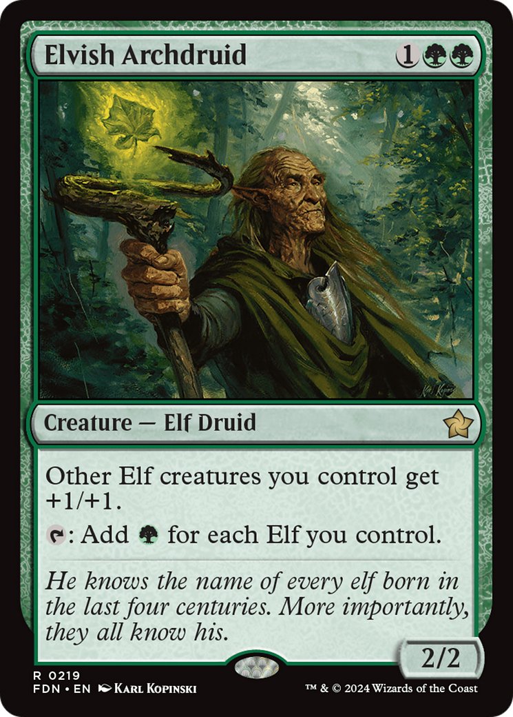 Elvish Archdruid (FDN-219) (Foil)