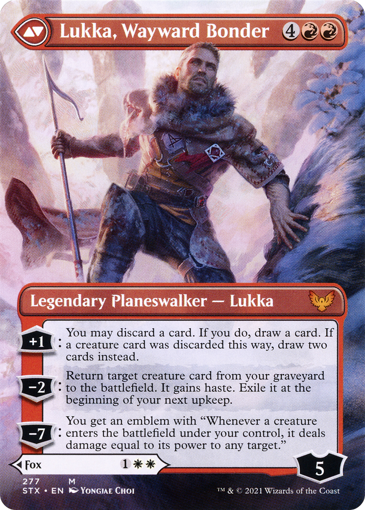 Mila, Crafty Companion // Lukka, Wayward Bonder (STX-277) (Borderless) (Foil)
