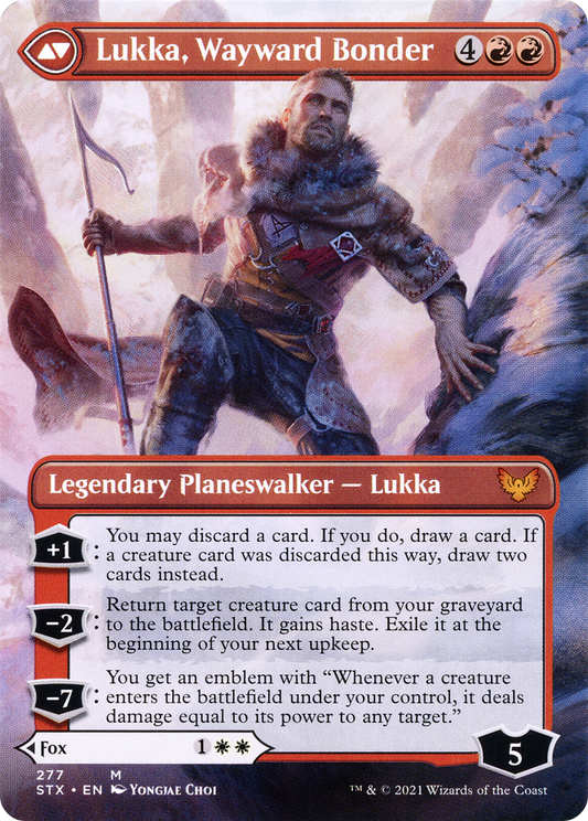 Mila, Crafty Companion // Lukka, Wayward Bonder (STX-277) (Borderless) (Foil)