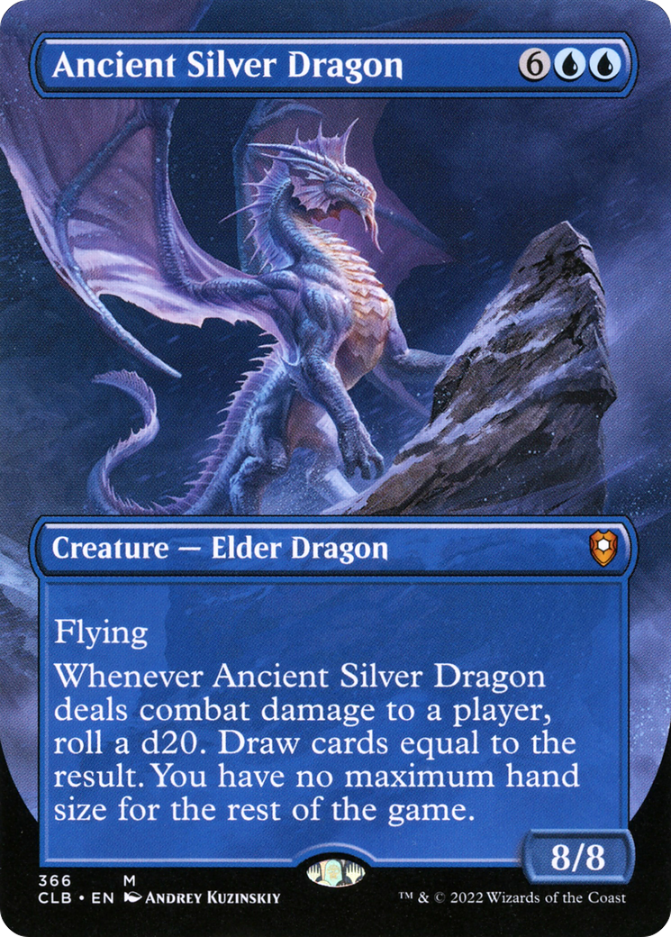 Ancient Silver Dragon (CLB-366) (Borderless) (Foil)