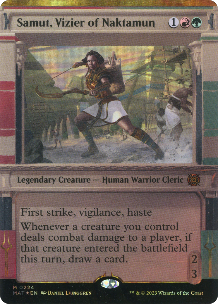 Samut, Vizier of Naktamun (MAT-224) (Showcase) (Borderless) (Halo) (Foil)