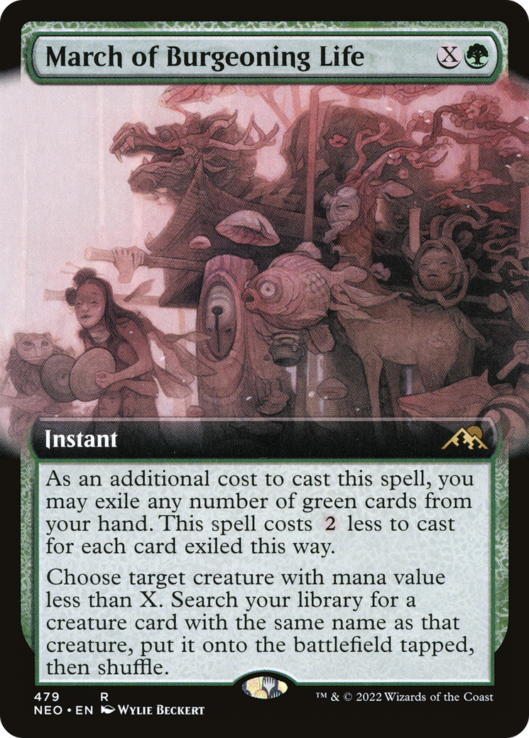 March of Burgeoning Life (NEO-479) (Extended Art) (Foil)