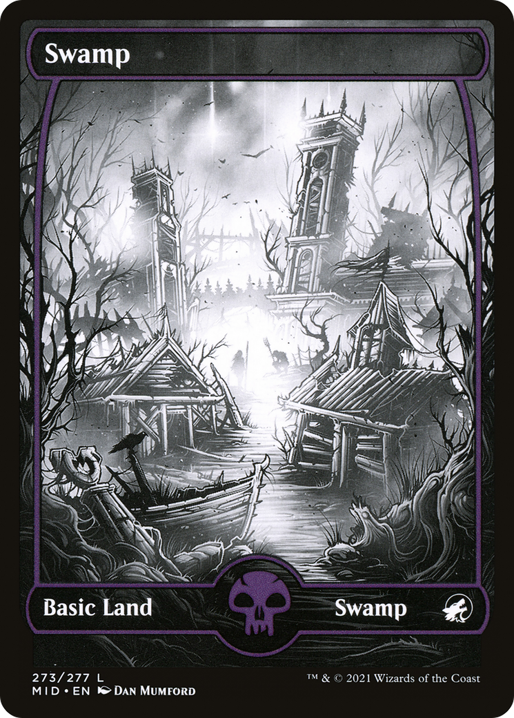 Swamp (MID-273) (Full Art, Showcase) (Foil)
