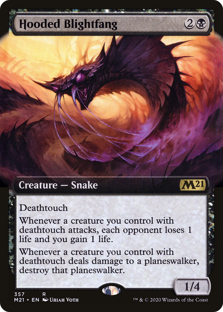 Hooded Blightfang (M21-357) (Extended Art) (Foil)