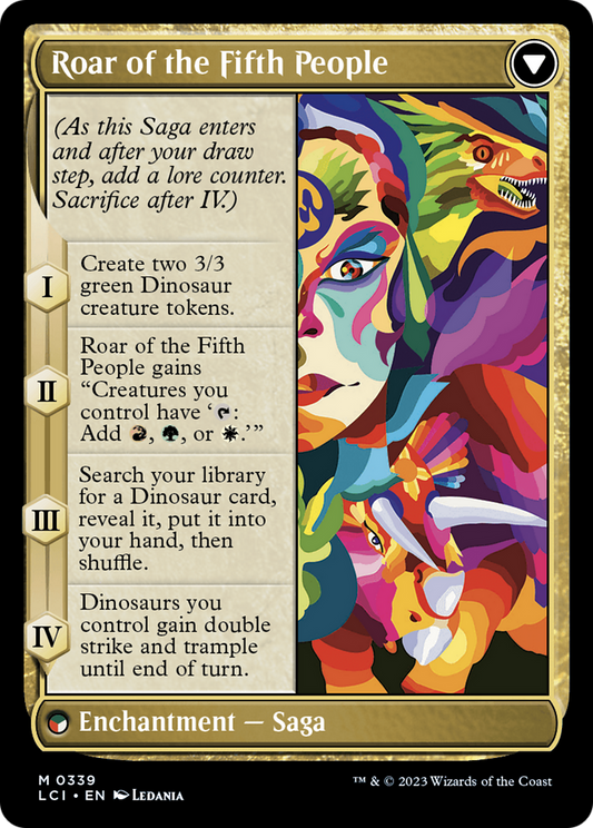 Huatli, Poet of Unity // Roar of the Fifth People (LCI-339) (Borderless) (Foil)