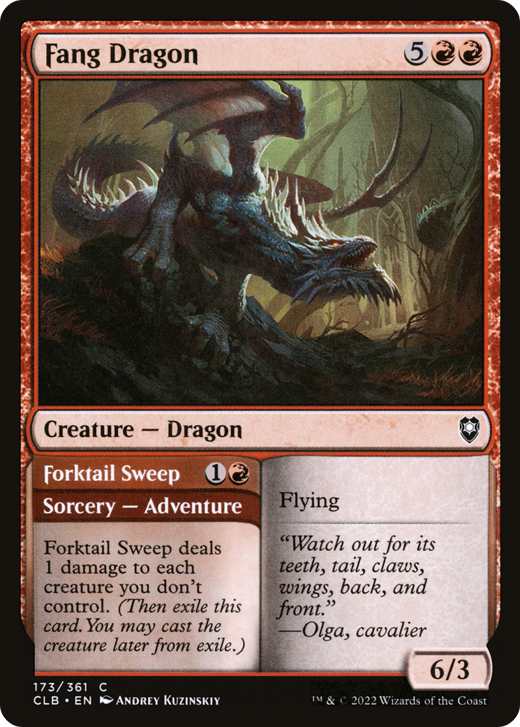 Fang Dragon // Forktail Sweep (CLB-173) (Foil)