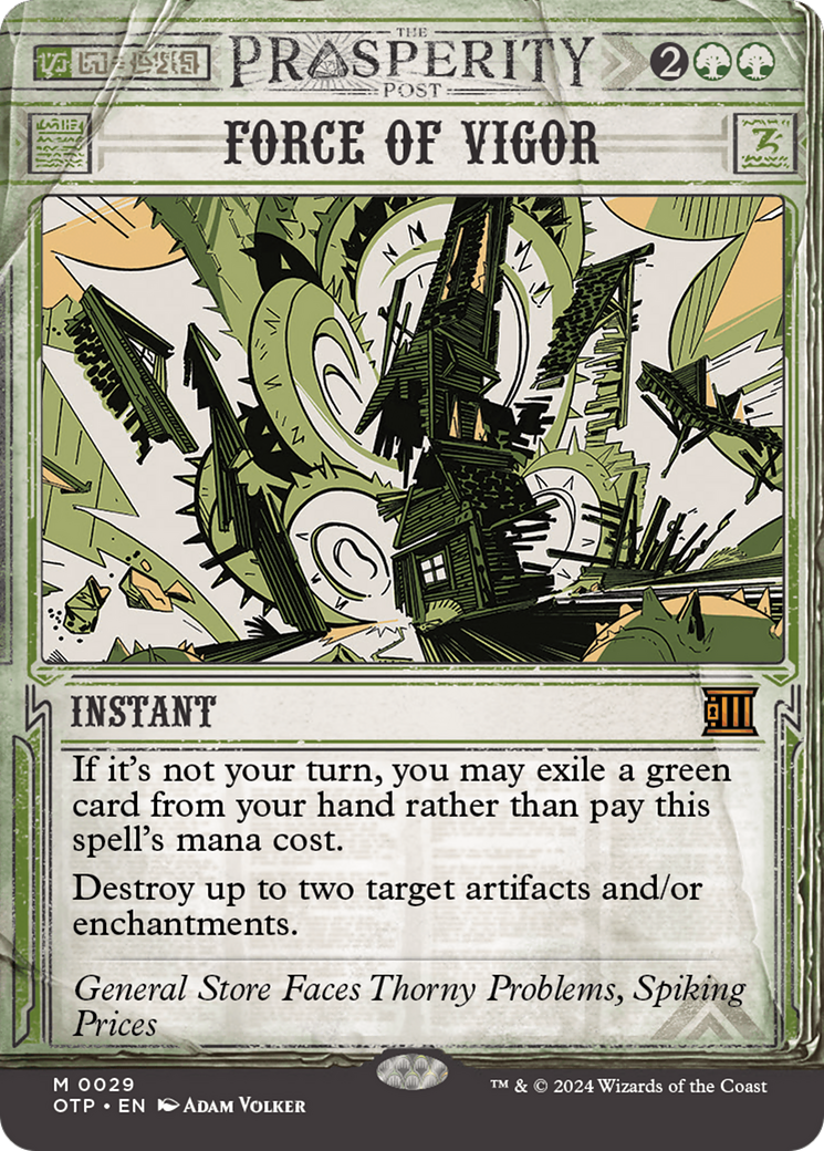 Force of Vigor (OTP-029) (Showcase) (Borderless) (Foil)