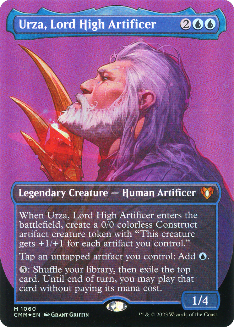 Urza, Lord High Artificer (CMM-1060) (Borderless) (Textured Foil)
