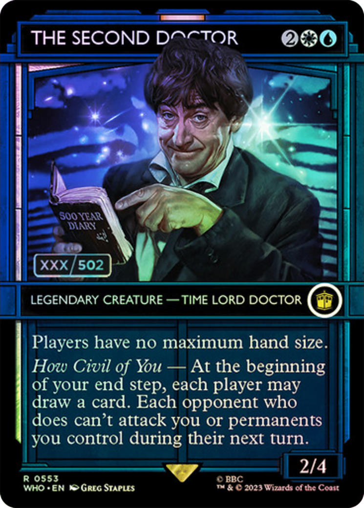 The Second Doctor (WHO-553Z) (Showcase) (Borderless) (Foil) (Serialized)