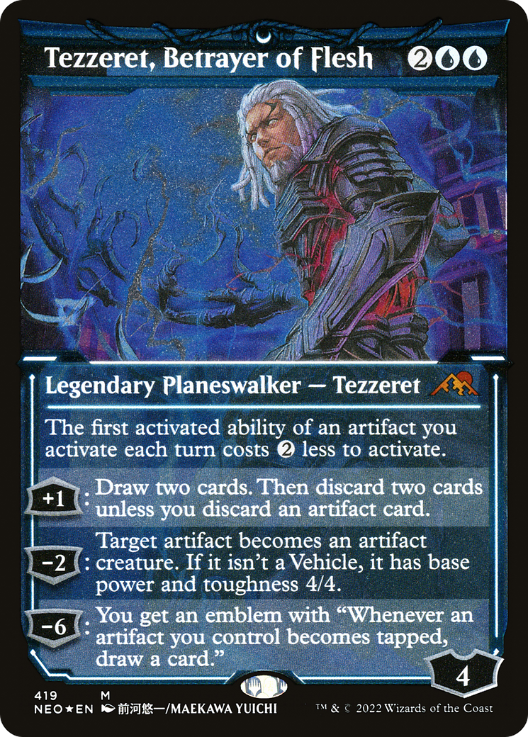 Tezzeret, Betrayer of Flesh (NEO-419) (Showcase) (Etched Foil)