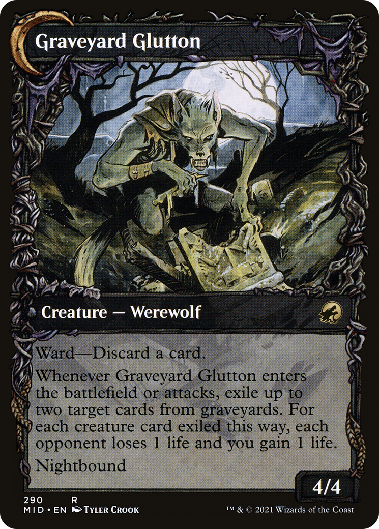 Graveyard Trespasser // Graveyard Glutton (MID-290) (Showcase) (Foil)