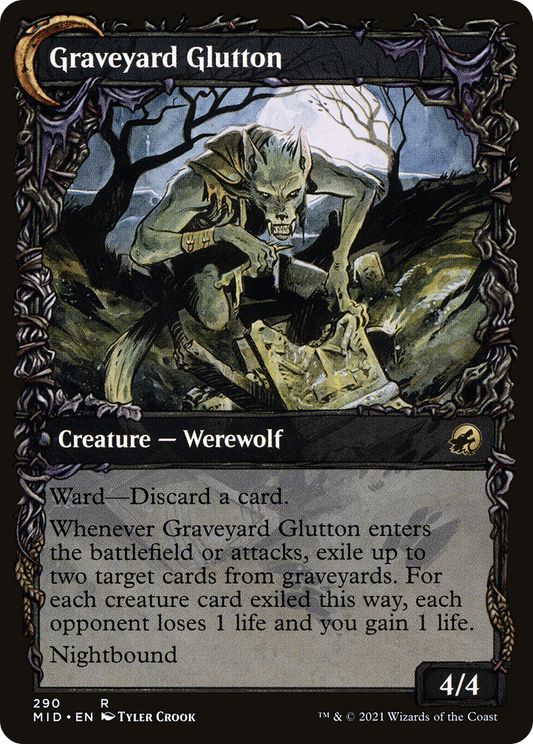 Graveyard Trespasser // Graveyard Glutton (MID-290) (Showcase) (Foil)
