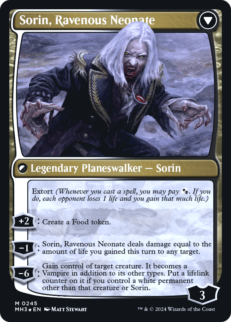 Sorin of House Markov // Sorin, Ravenous Neonate (PRE-245S) (Foil)