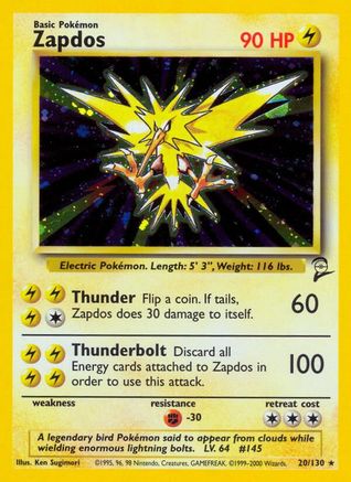 Zapdos (BS2-020) (Holofoil)