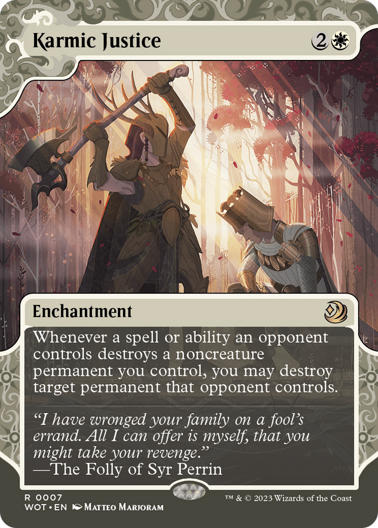 Karmic Justice (WOT-007) (Showcase) (Borderless) (Foil)