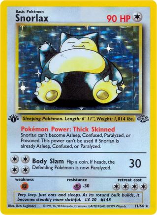 Snorlax (11) (JU-011) (1st Edition Holofoil)