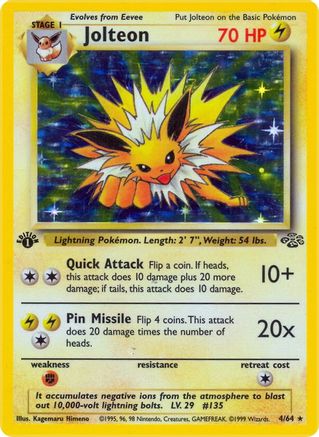 Jolteon (4) (JU-004) (Unlimited Holofoil)