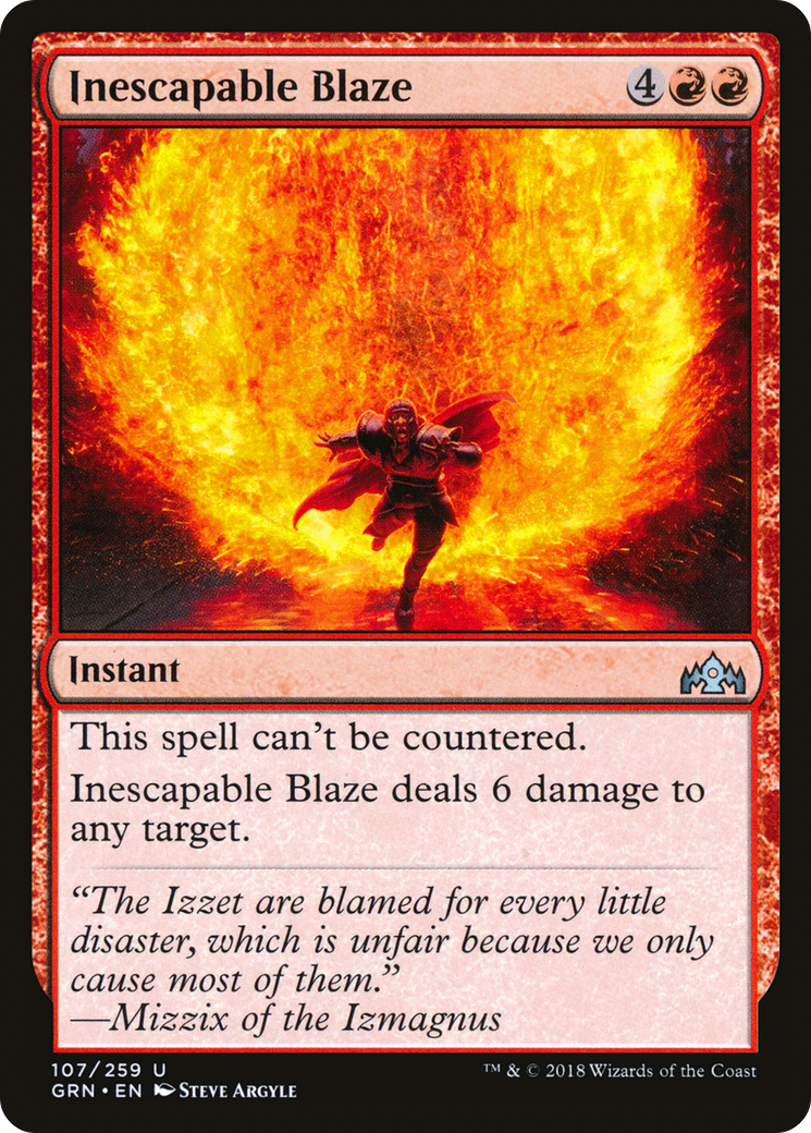 Inescapable Blaze (GRN-107) (Foil)