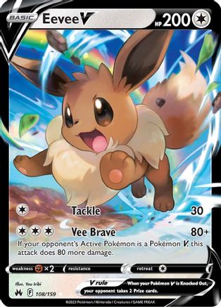 Eevee V (CRZ-108) (Holofoil)
