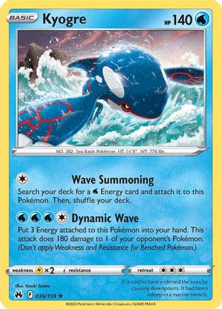 Kyogre (CRZ-036) (Holofoil)