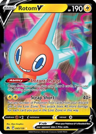 Rotom V (CRZ-045) (Holofoil)