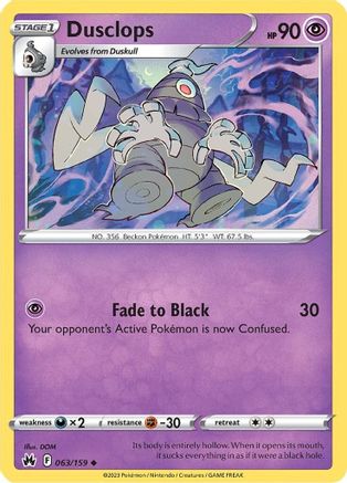 Dusclops (CRZ-063) (Reverse Holofoil)