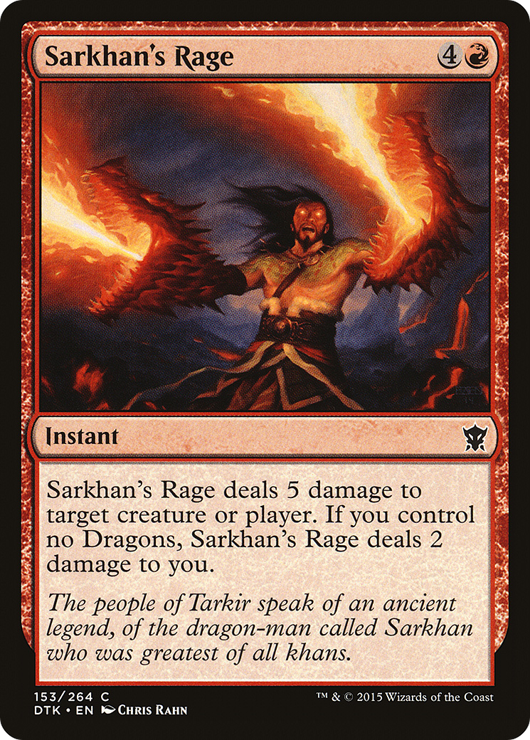Sarkhan's Rage (DTK-153) (Foil)