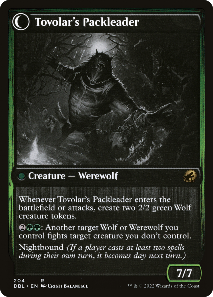 Tovolar's Huntmaster // Tovolar's Packleader (DBL-204) (Foil)