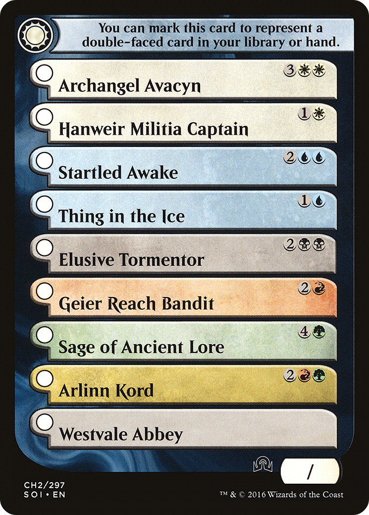 Shadows Over Innistrad Checklist 2 Token (SOI-CH2)