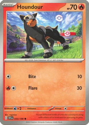 Houndour (SVI-033) (Reverse Holofoil)