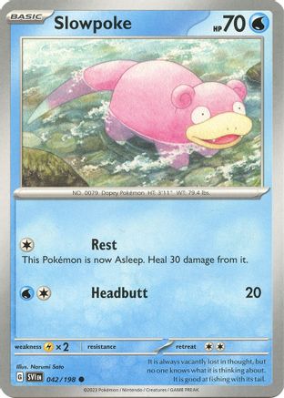 Slowpoke (SVI-042) (Reverse Holofoil)