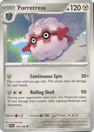 Forretress (SVI-139) (Reverse Holofoil)
