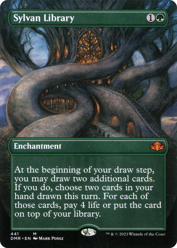 Sylvan Library (DMR-441) (Borderless) (Foil)