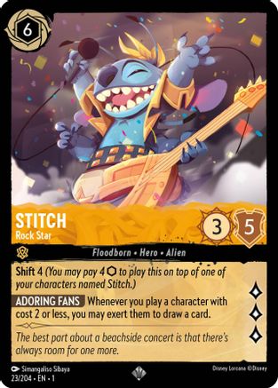Stitch - Rock Star (1-023) (Cold Foil)