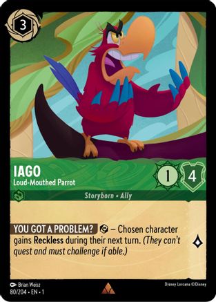 Iago - Loud-Mouthed Parrot (1-080) (Cold Foil)