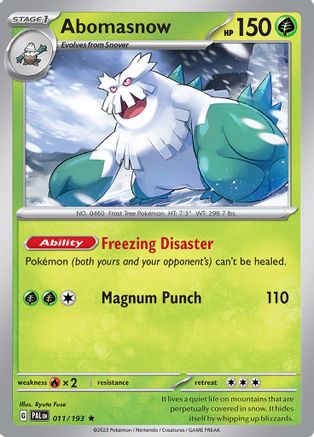 Abomasnow (PAL-011) (Reverse Holofoil)