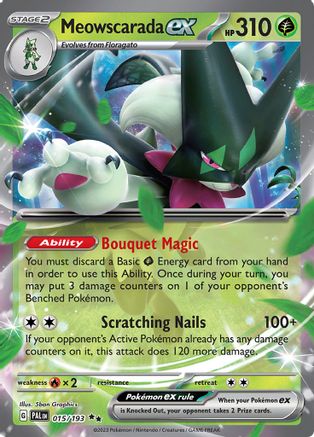 Meowscarada ex (PAL-015) (Holofoil)