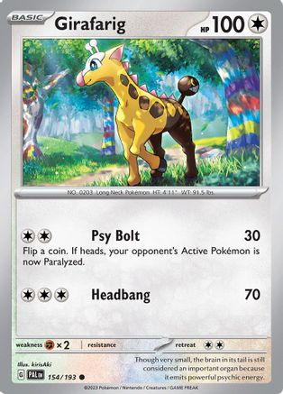 Girafarig (PAL-154) (Reverse Holofoil)