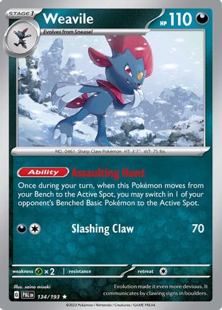 Weavile (PAL-134) (Holofoil)