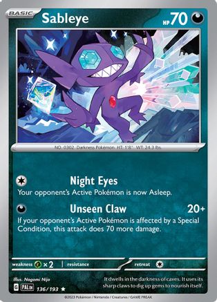 Sableye (PAL-136) (Holofoil)