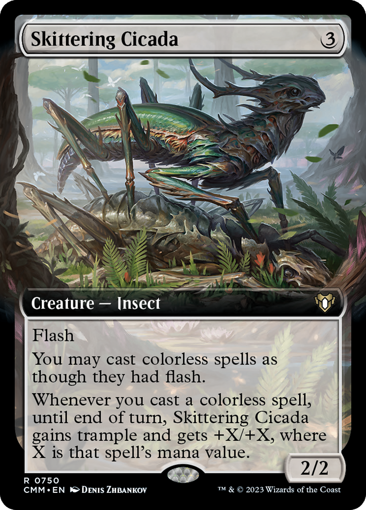 Skittering Cicada (CMM-750) (Extended Art) (Foil)