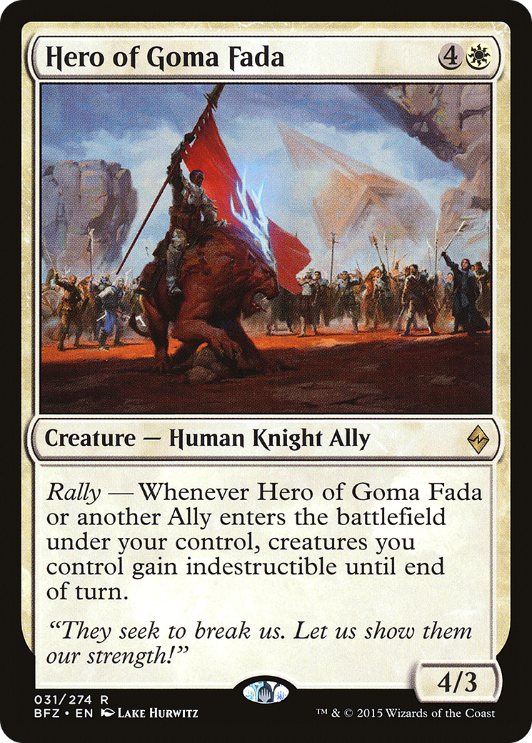 Hero of Goma Fada (BFZ-031) (Foil)