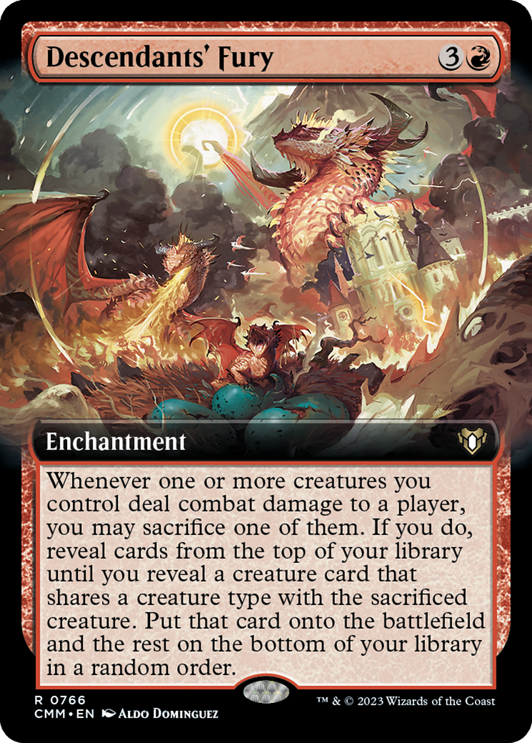 Descendants' Fury (CMM-766) (Extended Art) (Foil)