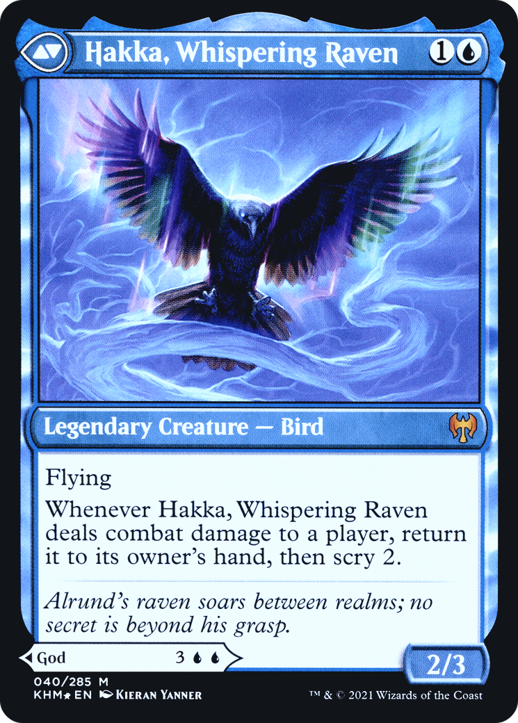 Alrund, God of the Cosmos // Hakka, Whispering Raven (PRE-40S) (Foil)